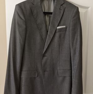 Zara Grey Birdseye Suit Blazer